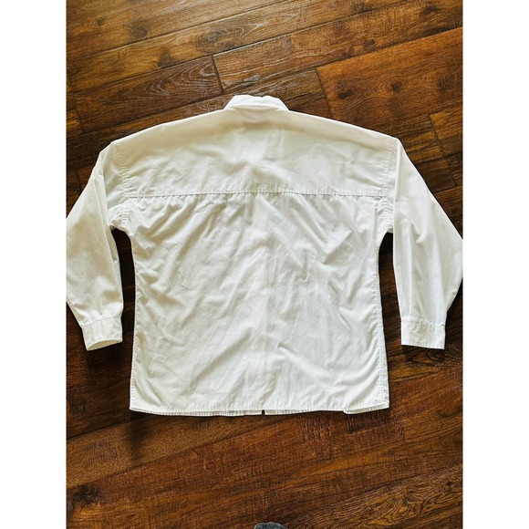 Vintage Orvis Women Button Down Size 10 White Embroidered Birds - Picture 8 of 9